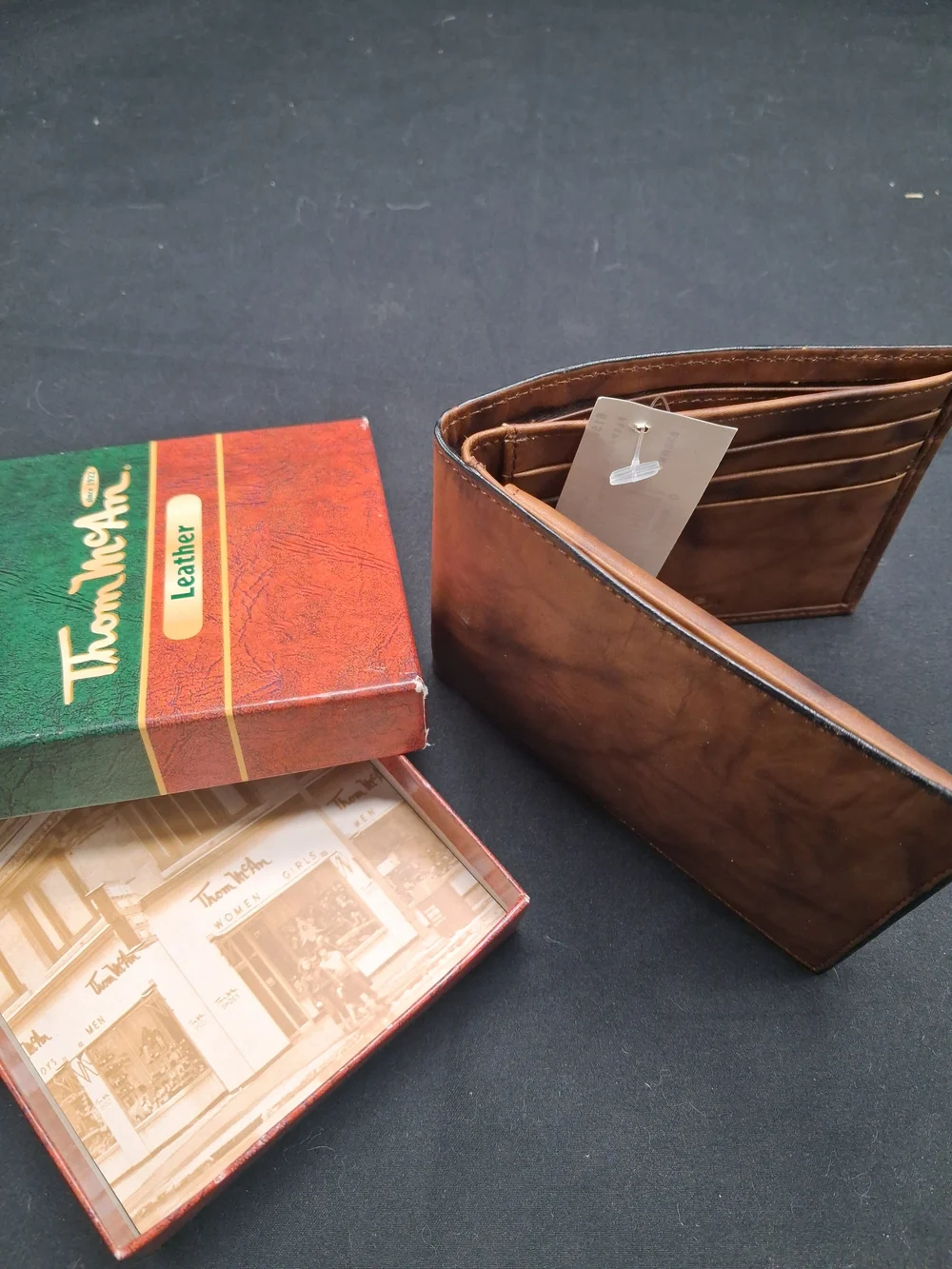 Thom McAn Brown Leather Bi-Fold Wallet